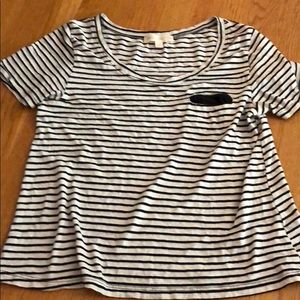 Mouchette Black & White Striped Shirt